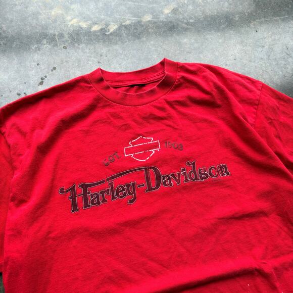 Vintage Y2K Faded Red Harley Davidson T-shirt‎ - Picture 3 of 4